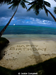 Message in the sand :) by Jackie Campbell 